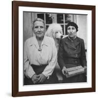 Author Gertrude Stein Sitting with Alice B. Toklas at a Villa-Carl Mydans-Framed Premium Photographic Print