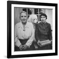 Author Gertrude Stein Sitting with Alice B. Toklas at a Villa-Carl Mydans-Framed Premium Photographic Print