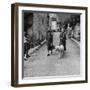 Author Gertrude Stein Walking with Alice B. Toklas and Their Dog-Carl Mydans-Framed Premium Photographic Print