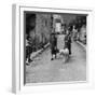 Author Gertrude Stein Walking with Alice B. Toklas and Their Dog-Carl Mydans-Framed Premium Photographic Print