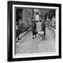 Author Gertrude Stein Walking with Alice B. Toklas and Their Dog-Carl Mydans-Framed Premium Photographic Print