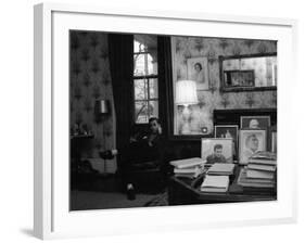 Author Gore Vidal at Home-Leonard Mccombe-Framed Premium Photographic Print