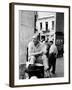 Author Graham Greene Sitting on the Set of "Our Man in Havana."-Peter Stackpole-Framed Premium Photographic Print