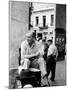 Author Graham Greene Sitting on the Set of "Our Man in Havana."-Peter Stackpole-Mounted Premium Photographic Print