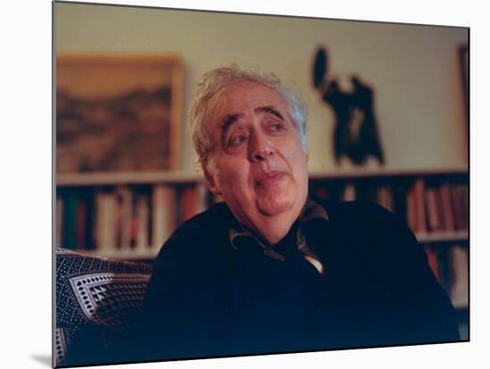 Author Harold Bloom at Home in His Apartment-Ted Thai-Mounted Premium Photographic Print