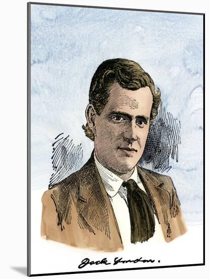 Author Jack London, with His Signature, 1903-null-Mounted Giclee Print
