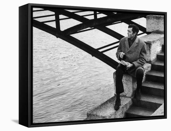 Author Julio Cortazar-Pierre Boulat-Framed Stretched Canvas