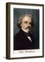 Author Nathaniel Hawthorne, with His Autograph-null-Framed Giclee Print