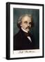 Author Nathaniel Hawthorne, with His Autograph-null-Framed Giclee Print