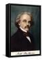 Author Nathaniel Hawthorne, with His Autograph-null-Framed Stretched Canvas