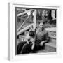 Author, Philosopher and Political Activist Arthur Koestler with His Dog-Dmitri Kessel-Framed Premium Photographic Print