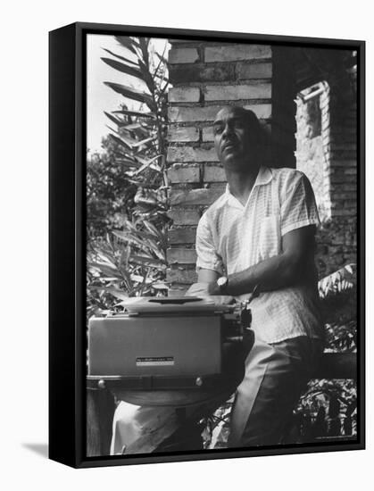 Author Ralph Ellison at Workshop American Academy-James Whitmore-Framed Stretched Canvas