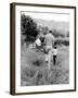 Author Roald Dahl and Son Theo at Home-Leonard Mccombe-Framed Premium Photographic Print