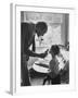 Author Roald Dahl with Son-Leonard Mccombe-Framed Premium Photographic Print