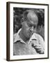 Author Vladimir Nabokov Looking at a Butterfly-Carl Mydans-Framed Premium Photographic Print