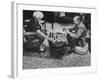 Author Vladimir Nabokov Playing Chess with His Wife-Carl Mydans-Framed Premium Photographic Print