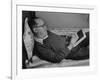 Author Vladimir Nabokov Writing in a Notebook on the Bed-Carl Mydans-Framed Premium Photographic Print