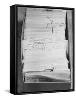 Author Vladimir Nabokovs Researched Materials on File Cards for His Book Lolita-Carl Mydans-Framed Stretched Canvas