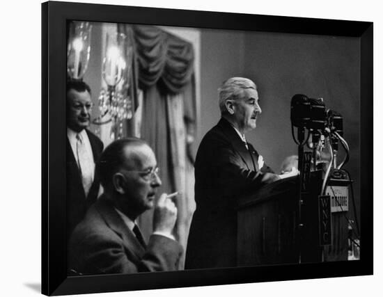 Author William Faulkner Making a Speech Upon Receiving the National Book Award-Peter Stackpole-Framed Premium Photographic Print