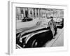 Authoress Francoise Segan Standing Beside Her Jaguar-Thomas D^ Mcavoy-Framed Premium Photographic Print