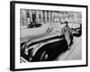 Authoress Francoise Segan Standing Beside Her Jaguar-Thomas D^ Mcavoy-Framed Premium Photographic Print