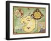 Authorized Map of the Second Byrd Antarctic Expedition-null-Framed Giclee Print