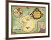 Authorized Map of the Second Byrd Antarctic Expedition-null-Framed Giclee Print