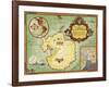 Authorized Map of the Second Byrd Antarctic Expedition-null-Framed Giclee Print