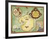 Authorized Map of the Second Byrd Antarctic Expedition-null-Framed Giclee Print