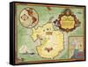 Authorized Map of the Second Byrd Antarctic Expedition-null-Framed Stretched Canvas