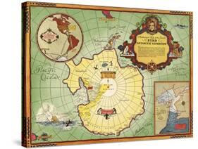 Authorized Map of the Second Byrd Antarctic Expedition-null-Stretched Canvas