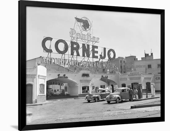 Authorized Pontiac Service Station in Mexico City-Philip Gendreau-Framed Photographic Print