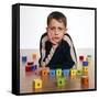 Autistic Boy-Kevin Curtis-Framed Stretched Canvas