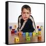 Autistic Boy-Kevin Curtis-Framed Stretched Canvas