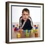 Autistic Boy-Kevin Curtis-Framed Premium Photographic Print