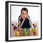 Autistic Boy-Kevin Curtis-Framed Premium Photographic Print