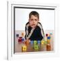 Autistic Boy-Kevin Curtis-Framed Photographic Print