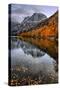 Autmn Reflections at Silver Lake, June Lake, Eastern Sierras California-Vincent James-Stretched Canvas