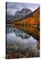 Autmn Reflections at Silver Lake, June Lake, Eastern Sierras California-Vincent James-Stretched Canvas