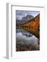 Autmn Reflections at Silver Lake, June Lake, Eastern Sierras California-Vincent James-Framed Photographic Print