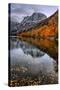 Autmn Reflections at Silver Lake, June Lake, Eastern Sierras California-Vincent James-Stretched Canvas