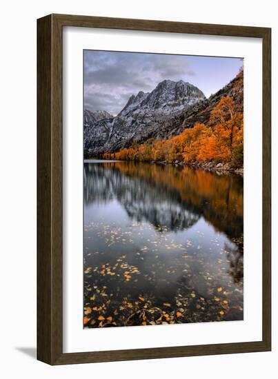 Autmn Reflections at Silver Lake, June Lake, Eastern Sierras California-Vincent James-Framed Photographic Print
