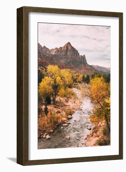 Autmun Virgin River, Zion National Park, Utah-Vincent James-Framed Photographic Print