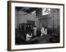 Auto Electricians at Work at Globe and Simpson, Nottingham, Nottinghamshire, 1961-Michael Walters-Framed Photographic Print