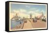 Auto Ferry, Mackinaw City, Michigan-null-Framed Stretched Canvas