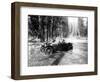 Auto Fording Clear Creek, Yakima, 1918-Asahel Curtis-Framed Giclee Print