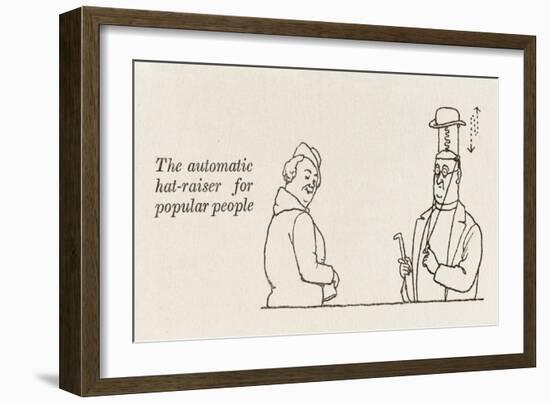 Auto Hat-Raiser-William Heath Robinson-Framed Art Print