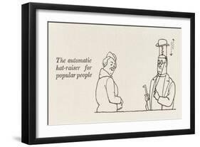 Auto Hat-Raiser-William Heath Robinson-Framed Art Print