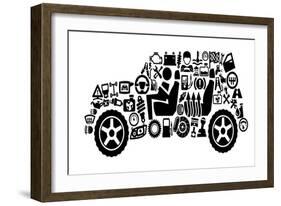 Auto Icons-bioraven-Framed Art Print