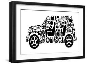 Auto Icons-bioraven-Framed Art Print